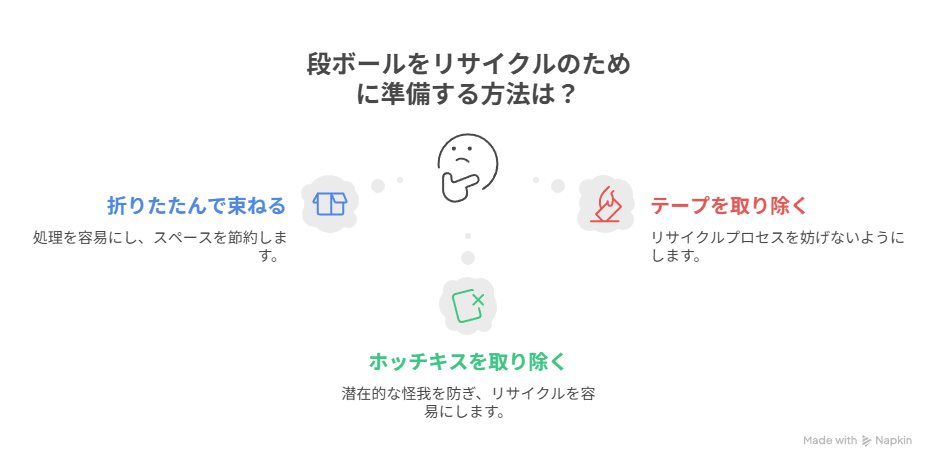 段ボールをリサイクルするための準備