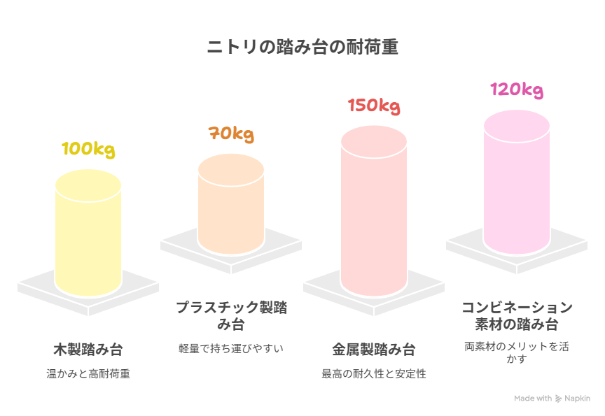 ニトリの踏み台の耐荷重一覧