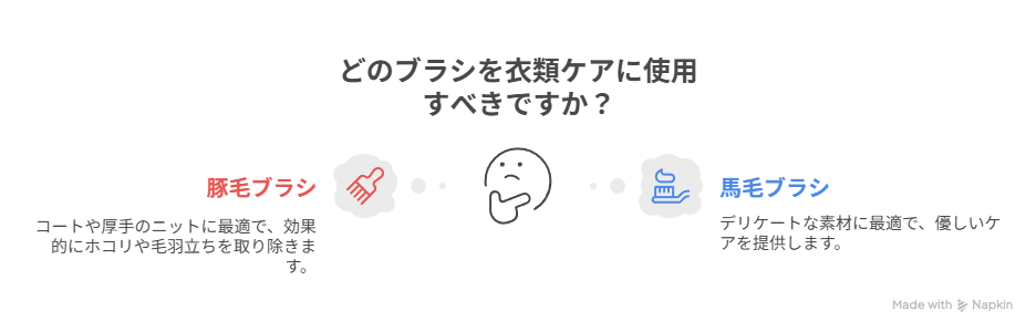 豚毛ブラシと馬毛ブラシの違い