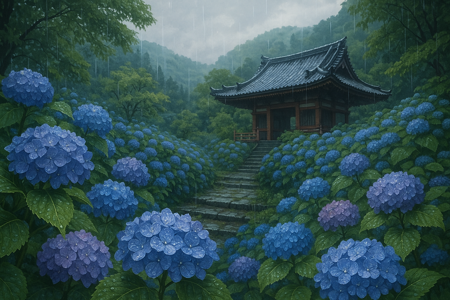 「三室戸寺」西のあじさい寺と称される花の寺