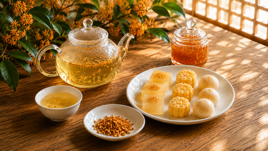 金木犀の香りを茶や菓子で楽しむ